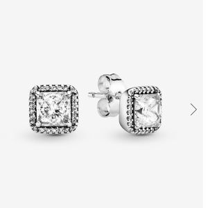 Pandora | Silver halo stud earrings